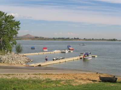 Floating EZ Dock installation at Boulder Reservoir