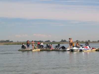 Modular dock and launch area at Boulder Reservoir